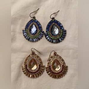 Forever 21 Two Pairs Teardrop Pierced Earrings